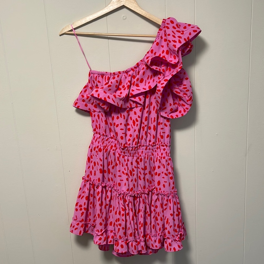 Buddy Love Ruffle One Shoulder Dress Size Small